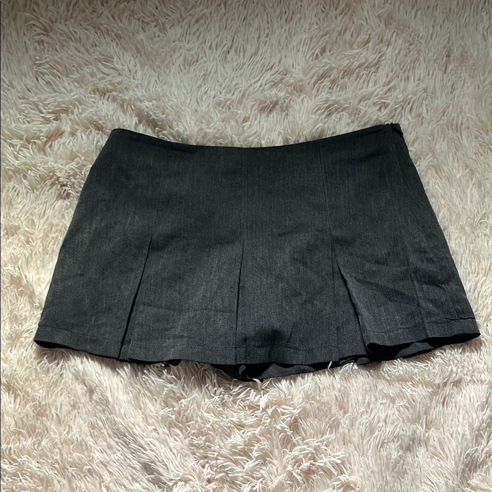 Gray Mini Skirt